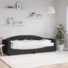 Vidaxl Sofá Cama Con Colchón Tela Negro 80x200 Cm