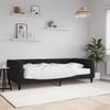 Vidaxl Sofá Cama Con Colchón Terciopelo Negro 90x200 Cm