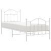 Vidaxl Estructura Cama Metal Con Cabecero Y Pie Cama Blanca 80x200 Cm