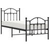 Vidaxl Estructura De Cama Con Cabecero Y Estribo Metal Negro 75x190 Cm