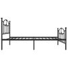 Vidaxl Estructura De Cama Con Cabecero Y Estribo Metal Negro 75x190 Cm