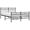 Vidaxl Estructura De Cama Cabecero Y Estribo Metal Negro 140x200 Cm