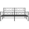 Vidaxl Estructura De Cama Cabecero Y Estribo Metal Negro 200x200 Cm