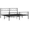 Vidaxl Estructura De Cama Cabecero Y Estribo Metal Negro 200x200 Cm