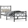 Vidaxl Estructura De Cama Con Cabecero Y Estribo Metal Negro 80x200 Cm