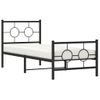 Vidaxl Estructura De Cama Con Cabecero Y Estribo Metal Negro 80x200 Cm