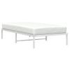 Vidaxl Estructura De Cama De Metal Blanca 107x203 Cm