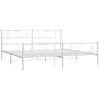 Vidaxl Estructura Cama Metal Con Cabecero Y Pie Cama Blanco 193x203 Cm