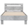 Vidaxl Cama Con Cabecero Madera De Ingeniería Gris Hormigón 100x200 Cm