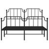 Vidaxl Estructura De Cama Con Cabecero Y Estribo Metal Negro 140x190cm