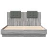 Vidaxl Cama Con Cabecero Madera De Ingeniería Gris Sonoma 150x200 Cm