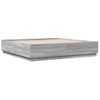 Vidaxl Estructura Cama Con Luces Led Madera Gris Sonoma 180x200 Cm