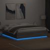 Vidaxl Estructura Cama Con Luces Led Madera Gris Sonoma 180x200 Cm