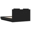 Vidaxl Estructura Cama Con Cabecero Madera Ingeniería Negro 135x190 Cm