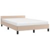 Vidaxl Estructura Cama Y Cabecero Cuero Sintético Capuchino 120x190 Cm Marrón