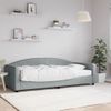 Vidaxl Sofá Cama Con Colchón Tela Gris Claro 90x200 Cm