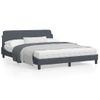 Vidaxl Estructura Cama Con Cabecero Terciopelo Gris Oscuro 160x200 Cm