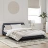 Vidaxl Estructura Cama Con Cabecero Terciopelo Gris Oscuro 160x200 Cm