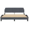 Vidaxl Estructura Cama Con Cabecero Terciopelo Gris Oscuro 160x200 Cm