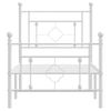 Vidaxl Estructura Cama Metal Con Cabecero Y Pie Cama Blanca 75x190 Cm