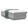 Vidaxl Estructura De Cama Con Luces Led Madera Gris Sonoma 90x200 Cm