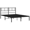 Vidaxl Estructura De Cama Con Cabecero Metal Negro 150x200 Cm