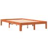 Vidaxl Estructura De Cama Madera Maciza Pino Marrón Cera 120x200 Cm