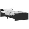 Vidaxl Estructura De Cama Madera De Ingeniería Negra 90x190 Cm