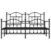 Vidaxl Estructura De Cama Cabecero Y Estribo Metal Negro 160x200 Cm