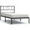 Vidaxl Estructura De Cama Con Cabecero Metal Negro 90x190 Cm