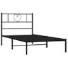 Vidaxl Estructura De Cama Con Cabecero Metal Negro 90x190 Cm