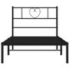 Vidaxl Estructura De Cama Con Cabecero Metal Negro 90x190 Cm