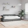 Vidaxl Sofá Cama Con Colchón Tela Gris Oscuro 80x200 Cm