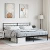 Vidaxl Estructura De Cama Con Cabecero Metal Negro 183x213 Cm