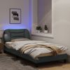 Vidaxl Estructura De Cama Con Luces Led Tela Gris Claro 80x200 Cm