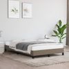 Vidaxl Estructura De Cama Tela Gris Taupe 120x190 Cm Gris Topo