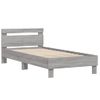 Vidaxl Cama Con Cabecero Madera De Ingeniería Gris Sonoma 100x200 Cm