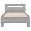 Vidaxl Cama Con Cabecero Madera De Ingeniería Gris Sonoma 100x200 Cm