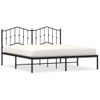 Vidaxl Estructura De Cama Con Cabecero Metal Negro 183x213 Cm