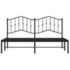 Vidaxl Estructura De Cama Con Cabecero Metal Negro 183x213 Cm