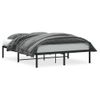 Vidaxl Estructura De Cama De Metal Negro 140x190 Cm