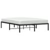 Vidaxl Estructura De Cama De Metal Negro 140x190 Cm