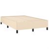 Vidaxl Cama Box Spring Con Colchón Y Luces Led Tela Crema 120x190 Cm