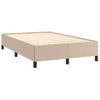 Vidaxl Cama Box Spring Colchón Led Cuero Sintético Capuchino 120x190cm Marrón