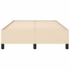 Vidaxl Estructura De Cama Tela Crema 120x190 Cm