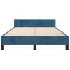 Vidaxl Estructura Cama Con Cabecero Terciopelo Azul Oscuro 120x190 Cm