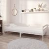 Vidaxl Sofá Cama Madera Maciza De Pino Blanco 90x200 Cm