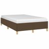 Vidaxl Estructura De Cama Tela Marrón Oscuro 120x190 Cm