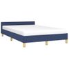 Vidaxl Estructura De Cama Con Cabecero Tela Azul 120x190 Cm