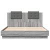 Vidaxl Cama Con Cabecero Madera De Ingeniería Gris Sonoma 120x200 Cm